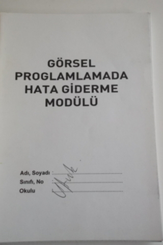 Görsel Programlamada Hata Giderme Modülü