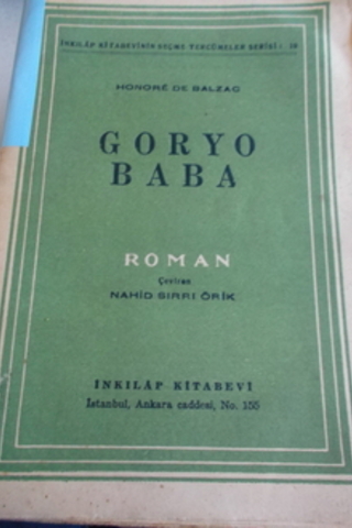 Goryo Baba Honore De Balzac