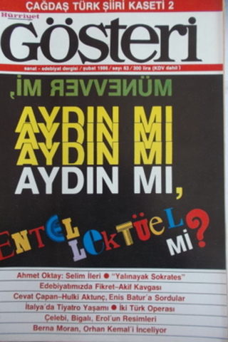 Gösteri Sanat Edebiyat Dergisi 1986 / 63