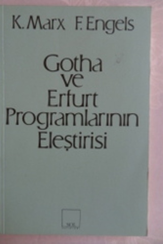 Gotha ve erurt Programlarının Eleştirisi Karl Marx