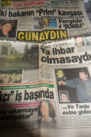 Günaydın Gazetesi 3 Ekim 1989 / Marmara Eki İle