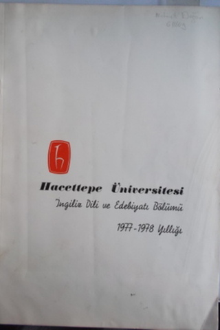 Hacettepe Üniversitesi İngiliz Dili ve Edebiyatı Bölümü 1977 -1978 Yıl