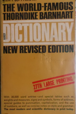 Handy Pocket Dictionary Thorndike Barnhart