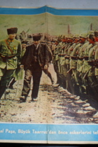 Hayat Dergisi Posteri ( Mustafa Kemal Paşa, Büyük Taarruz'dan Önce Ask