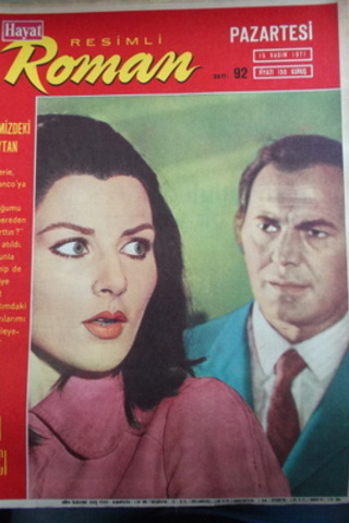 Hayat Resimli Roman 1971 Sayı 92