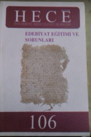 Hece Aylık Edebiyat Dergisi 2005 / 106