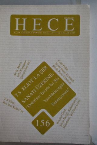 Hece Aylık Edebiyat Dergisi 2009 / 156