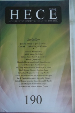 Hece Aylık Edebiyat Dergisi 2012 / 190
