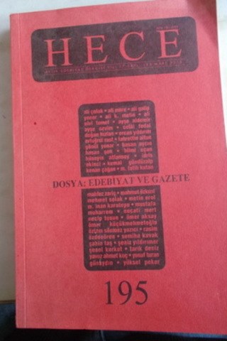Hece Aylık Edebiyat Dergisi 2013 / 195