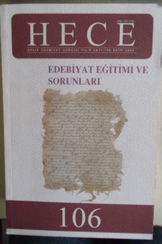 Hece Aylık Edebiyat Dergisi 2005 / 106