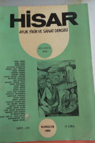 Hisar Aylık Fikir ve Sanat Dergisi 1978 / 251