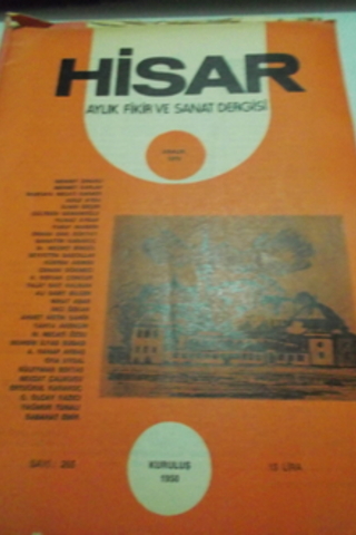Hisar Aylık Fikir ve Sanat Dergisi 1979 / 265