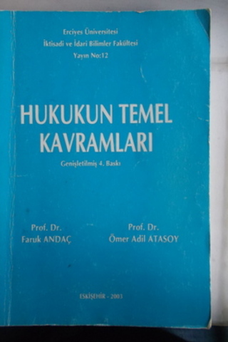 Hukukun Temel Kavramları Faruk Andaç