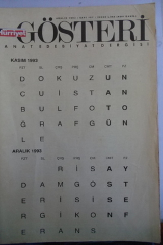 Gösteri Sanat Edebiyat Dergisi 1993 / 157