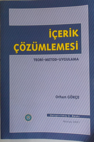 İçerik Çözümlemesi Teori-Metod-Uygulama Orhan Gökçe
