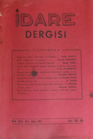 İdare Dergisi 1951/208,209