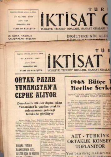 İktisat Gazetesi 23-24 Kasım 1967 ( 2 Adet )