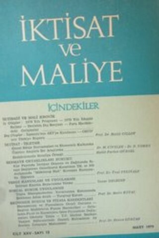 İktisat Ve Maliye 1979 /12