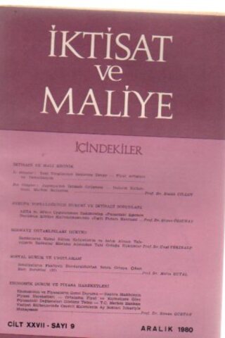 İktisat Ve Maliye1980 /9