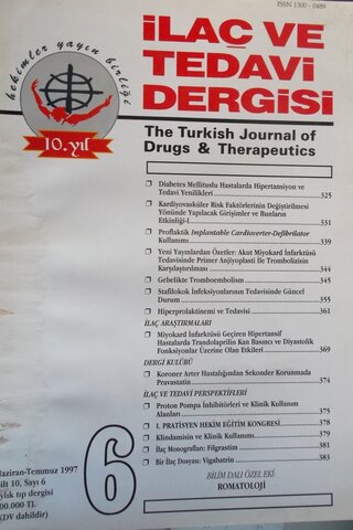 İlaç ve Tedavi Dergisi 1997 / 6