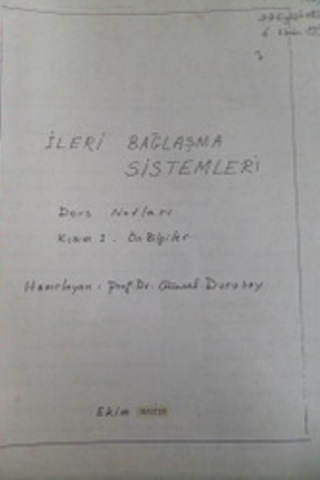 İleri Bağlaşma Sistemleri Ders Notları*