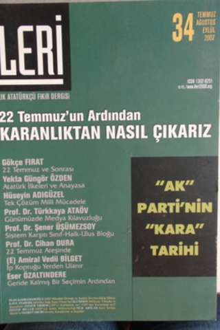 İleri İki Aylık Gençlik ve Siyaset Dergisi 2007 / 34