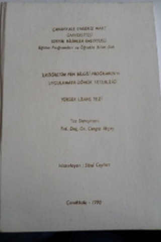 İlköğretim Fen Bilgisi Programının Uygulamaya Dönük Yeterliliği Yüksek