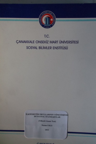 İlköğretim Okullarının Yönetiminde Duygusal Standartlar