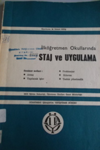 İlköğretmen Okullarında Staj ve Uygulama