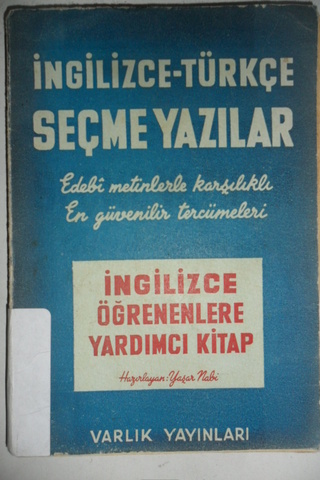 İngilizce-Türkçe Seçme Yazılar Yaşar Nabi
