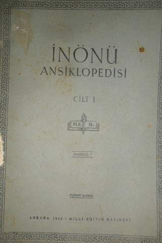 İnönü ansiklopedisi cilt I Fasikül 1