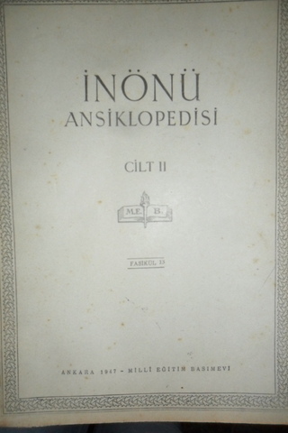 İnönü Ansiklopedisi Cilt II Fasikül 13