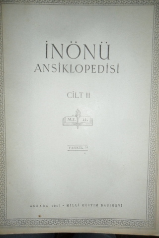 İnönü Ansiklopedisi Cilt II Fasikül 14