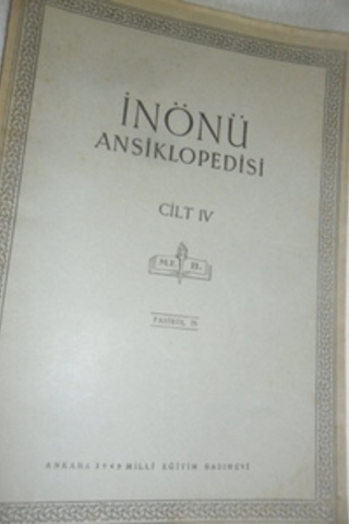 İnönü Ansiklopedisi Cilt IV Fasikül 25