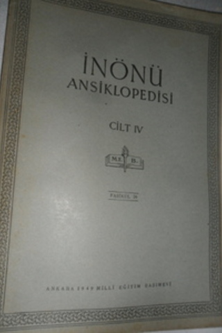 İnönü Ansiklopedisi Cilt IV Fasikül 26
