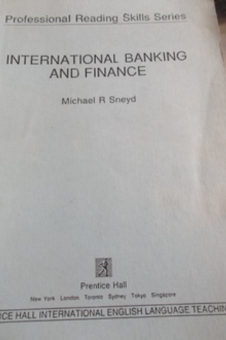 International Banking And Finance Michael R. Sneyd