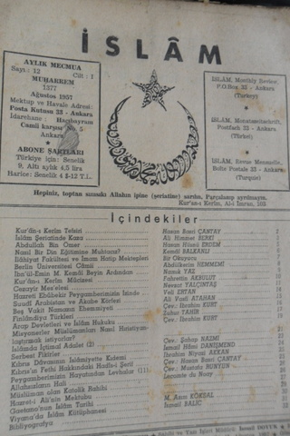 İslam Aylık Mecmua 1957 / 12
