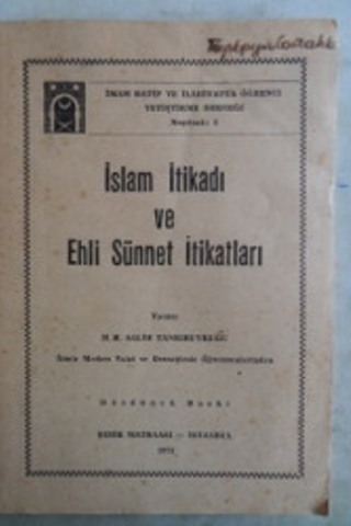 İslam İtikadı ve Ehli Sünnet H. H. Salih Tanrıbuyruğu