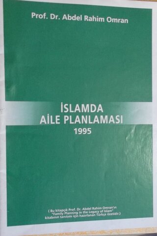 İslamda Aile Planlaması 1995 Abdel Rahim Omran