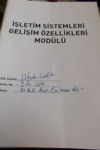 İşletim Sistemleri Gelişim Özellikleri Modülü