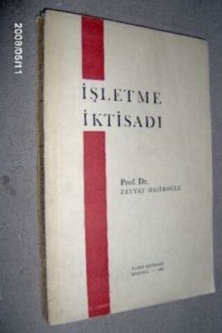 İşletme İktisadı Prof. Dr. Zeyyat Hatiboğlu