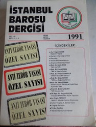 İstanbul Barosu Dergisi 1991 / 4-5-6