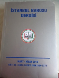 İstanbul Barosu Dergisi 2019 / 2