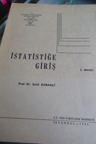 İstatistiğe Giriş Salih Karaali