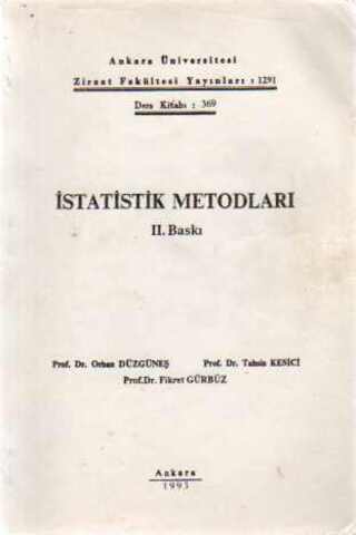 İstatistik Metodları Orhan Düzgüneş