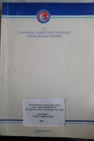 İstenmeyen Davranışlar ve Sınıf Öğretmeninin Bu Davranışlarla Baş Etme