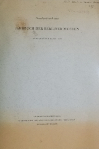 JAHRBUCH DER BERLINER MUSEEN 1973