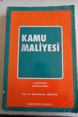 Kamu Maliyesi Abdurrahman Akdoğan