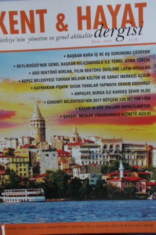 Kent & Hayat Dergisi 2016 / Ekim