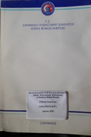 Kırsal Kesimdeki 15-20 Yaş Arası Bayanların Eğitim İhtiyaçlarının Beli